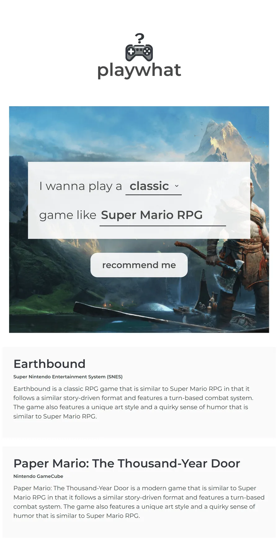 PlayWhat AI screenshot